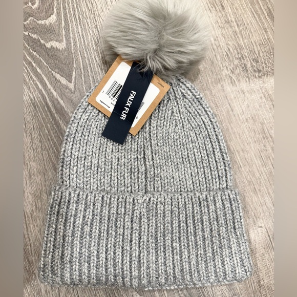 New The North Face Unisex Airspun Pom Beanie Hat TNF Light Grey Heather - Picture 4 of 4